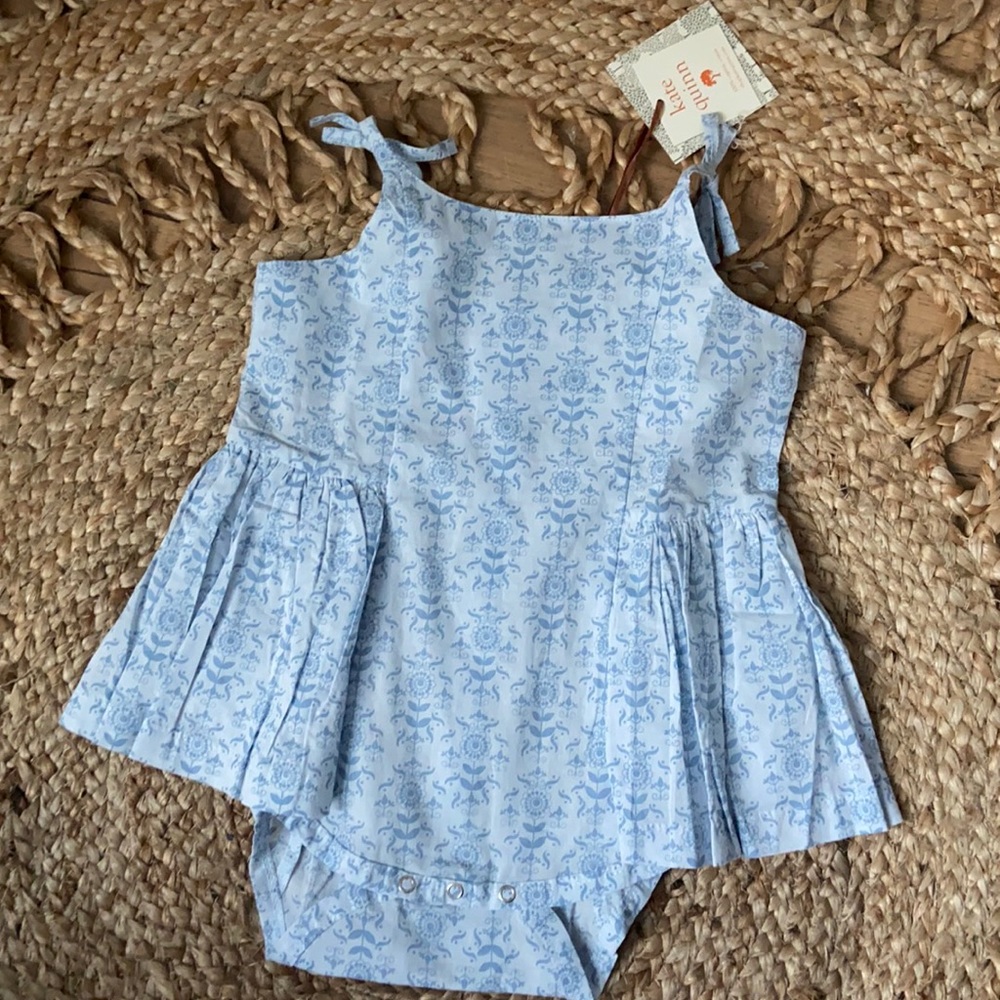 Blue floral bubble suit 18-24mo